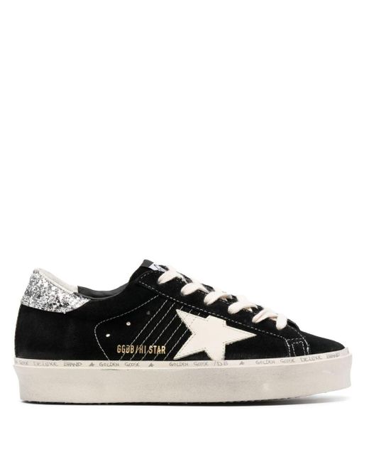 Baskets en daim Hi Star à paillettes Golden Goose Deluxe Brand en coloris Black