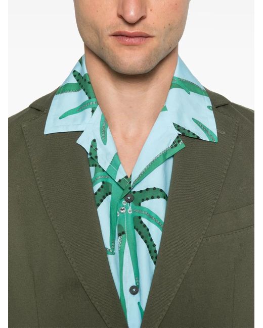 Circolo 1901 Green Piqué-Weave Blazer for men