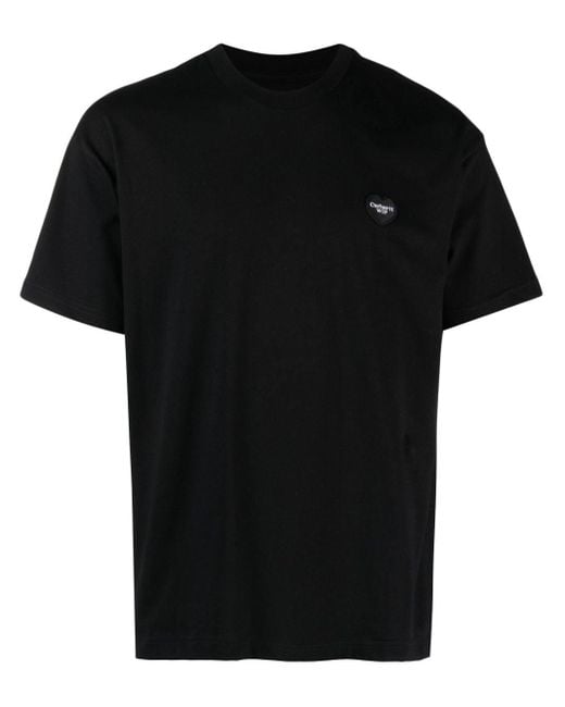 T-shirt en coton à patch cœur Carhartt WIP pour homme en coloris Black