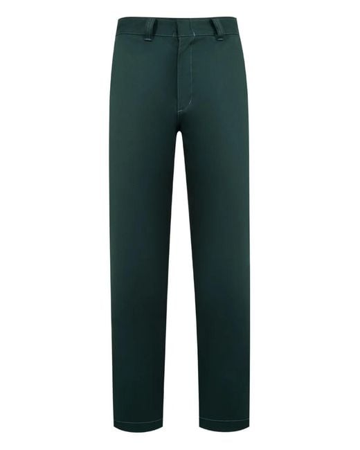 Needles Green Belt-Loops Work Trousers for men
