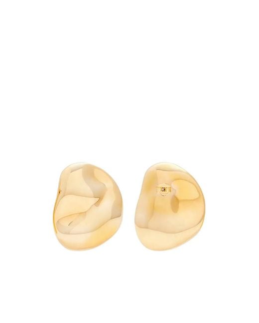 Vanessa Baroni Metallic Stud Earrings Natural