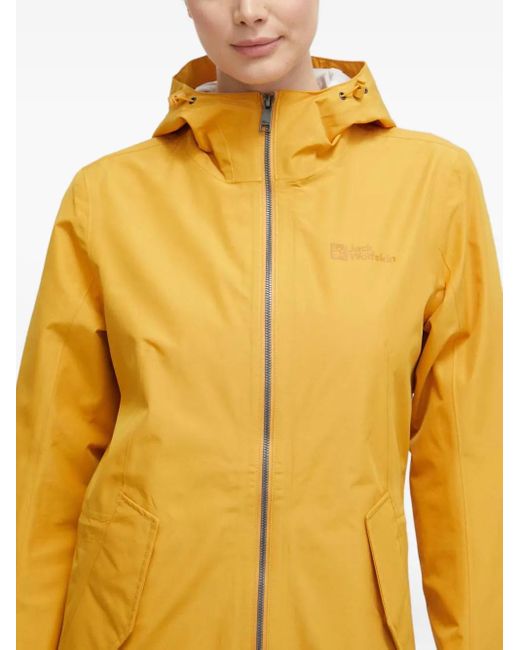 Jack Wolfskin Yellow Dakar Hooded Zip-Up Parka