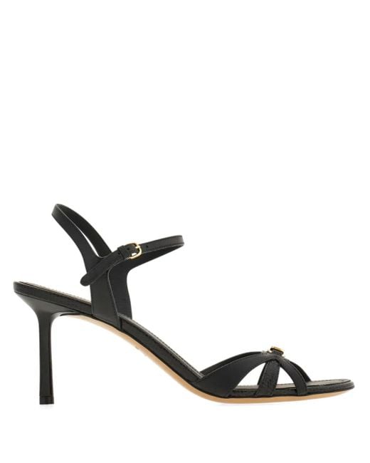 Ferragamo Black Vara Buckle Sandals