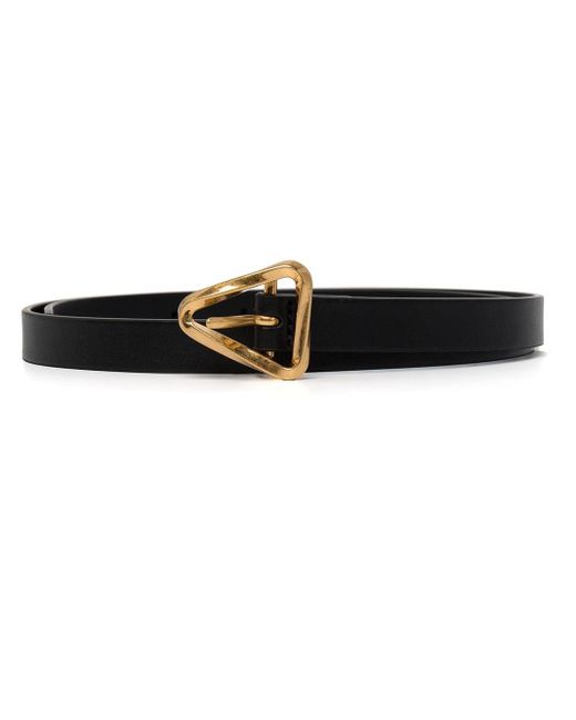 Bottega Veneta Black Triangle Leather Belt