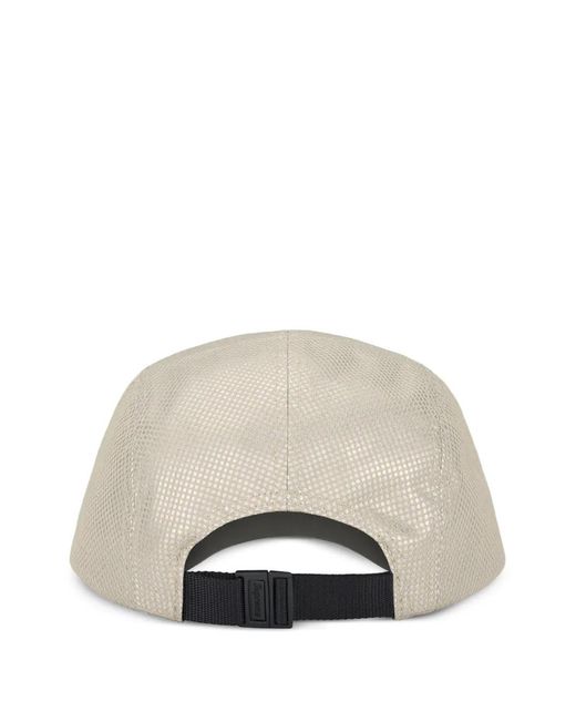 Supreme White Metallic Mesh Camp Cap for men