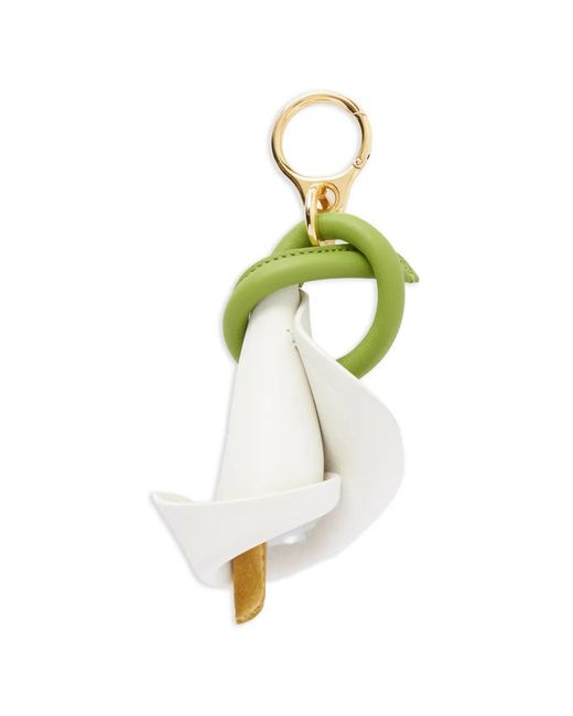 Loewe Green Flower Charm Keyring