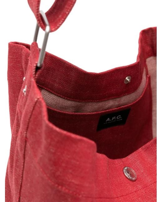 Borsa Tote Journal di A.P.C. in Red