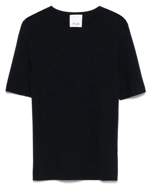 Allude ウール Tシャツ Black