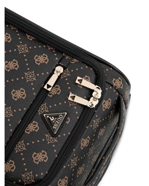 Guess Black Silia Monogram-Pattern Luggage