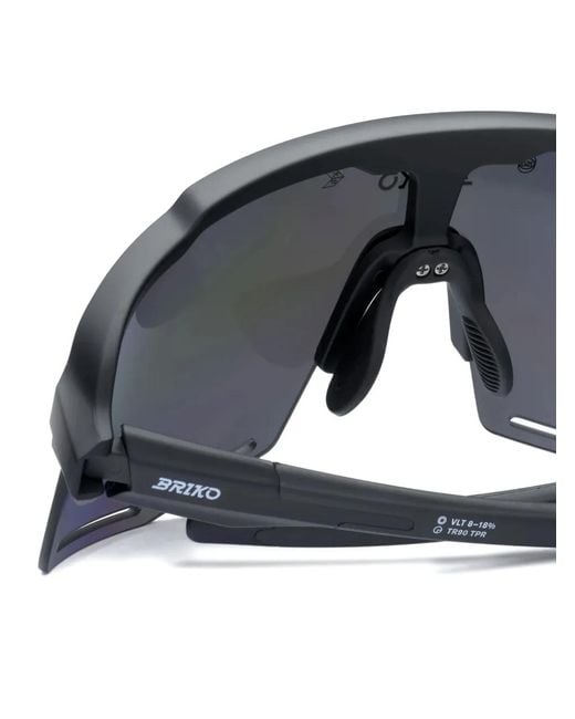Briko Blue Sharp Lite Shield-Frame Sunglasses