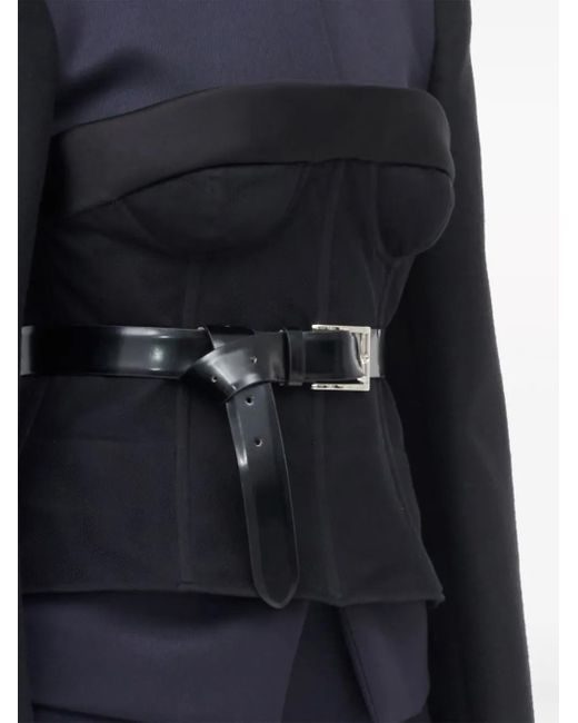Maison Margiela Black Mesh-panel Cropped Top