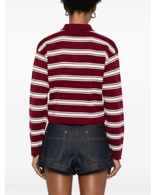 Sandro ストライプ トップ Red