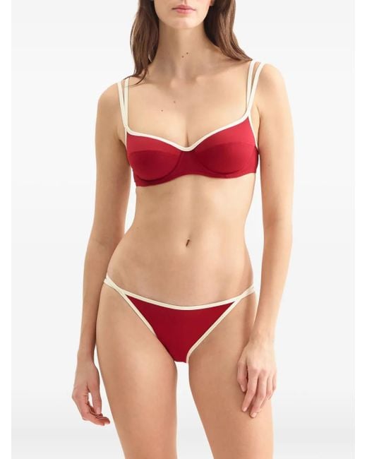 Eres Red Dayle Bikini Top