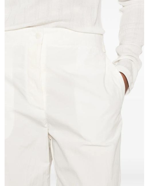 The Row White Fael Straight-Leg Trousers