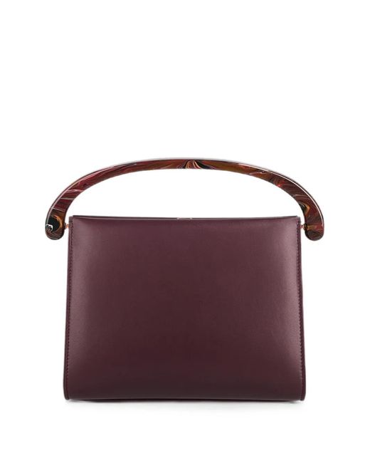 Dries Van Noten Purple Medium Leather Bag