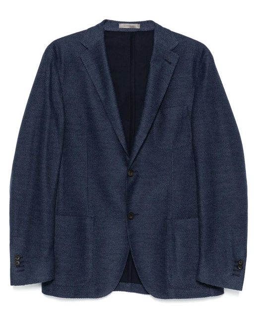 Corneliani Blue Textured Blazer for men