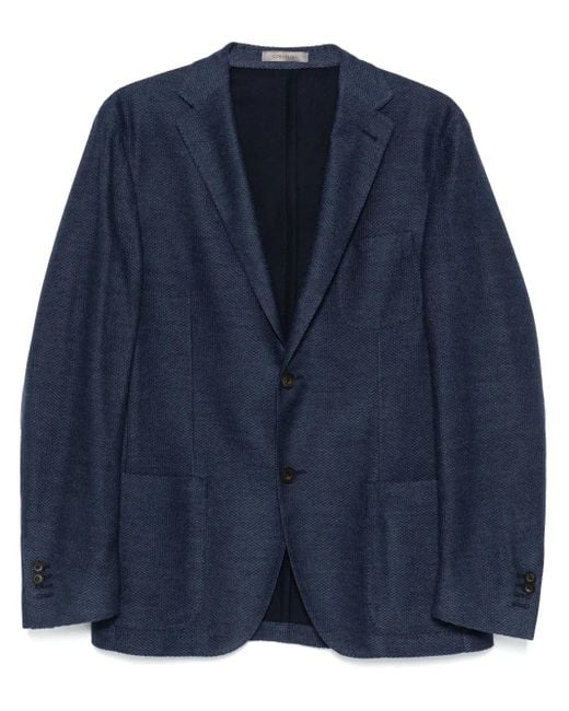 Corneliani Blue Textured Blazer for men