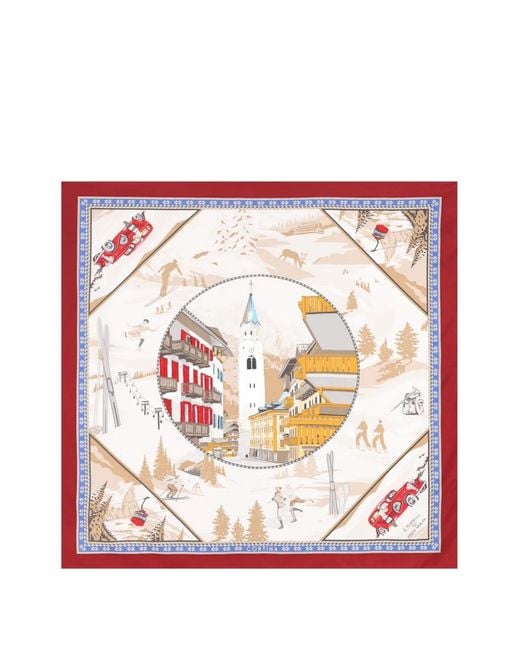 Marinella Pink Printed Scarf for men