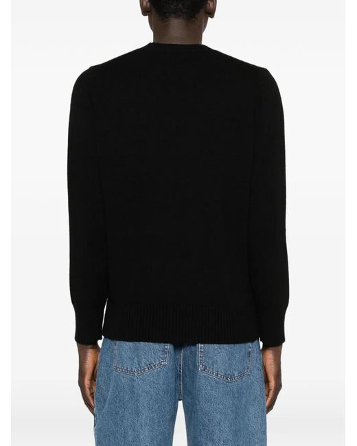 Kangra Black Crew-Neck Sweater for men