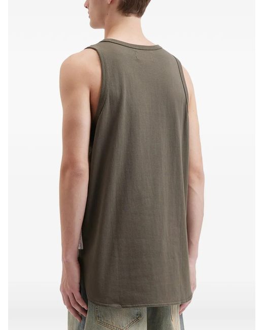 AFTERMATHS Gray Logo-Print Tank Top for men