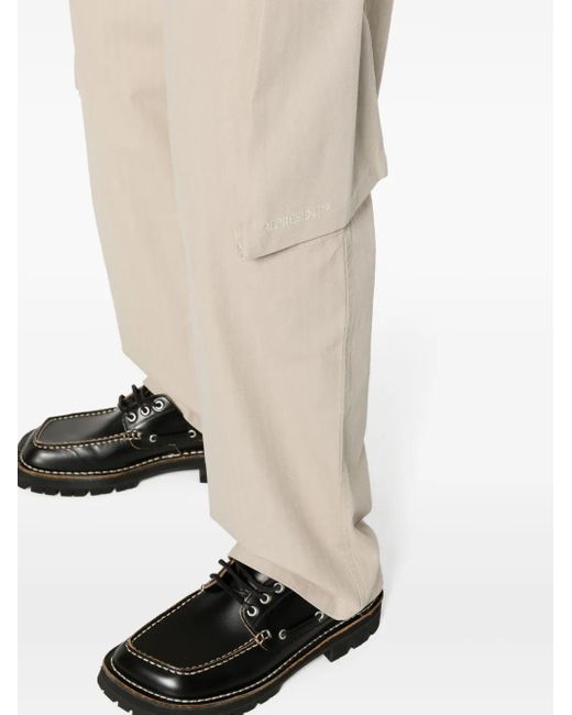 Represent Natural Embroidered-Logo Cotton Trousers for men