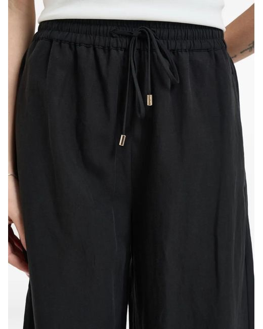 Liu Jo Black Linen Blend Trousers