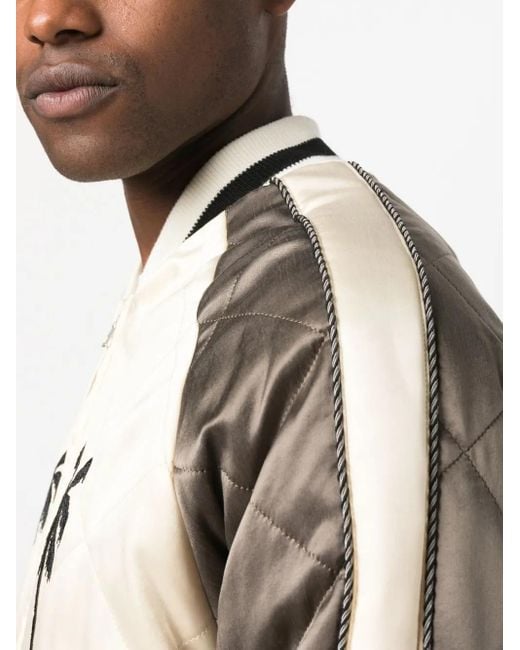 Palm Angels Natural Upsidedown Palm Sukajan Brown for men