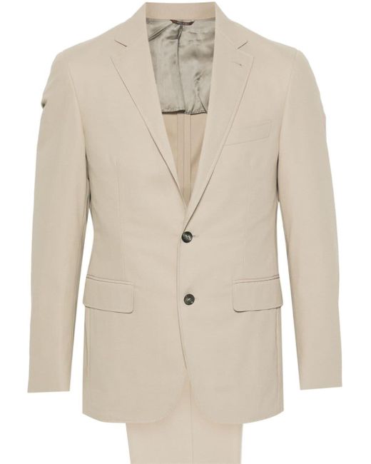 Canali Natural Single-breasted Cotton Suit for men