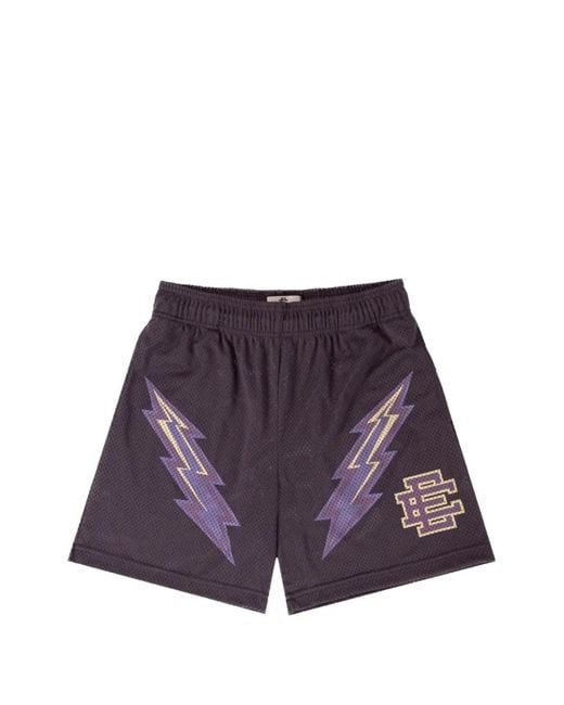 Eric Emanuel Purple Mesh Track Shorts for men