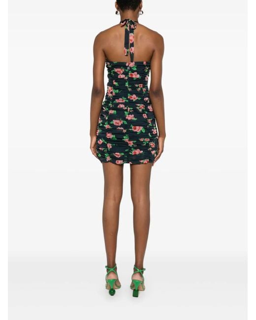 ROTATE BIRGER CHRISTENSEN Green Chiffon Mini Dress