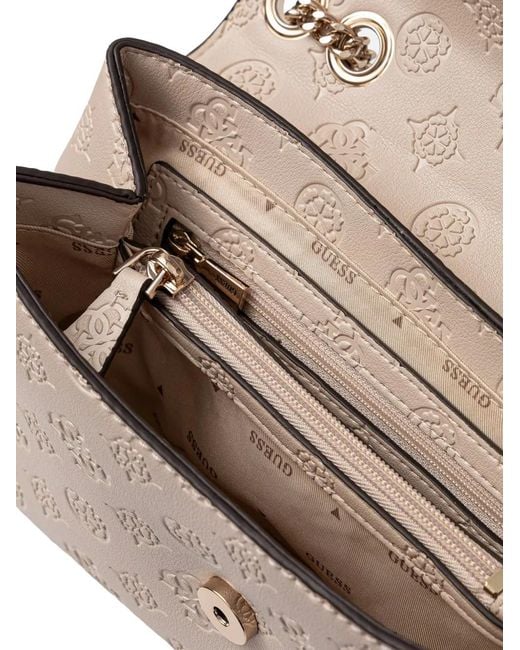 Guess Natural Dita Embossed Crossbody Bag