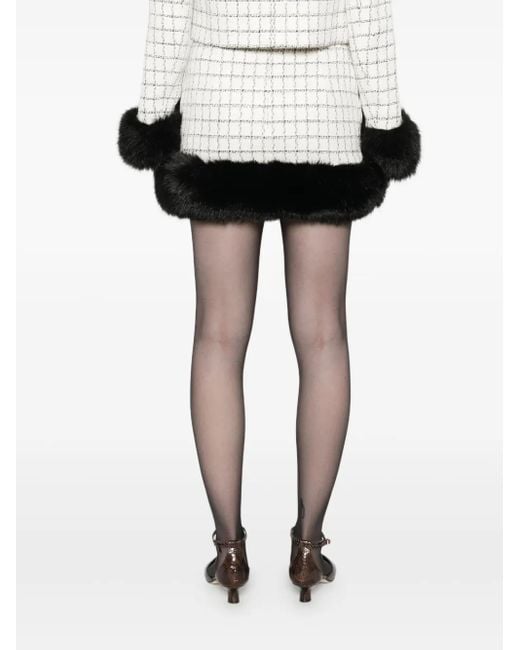 Self-Portrait Mini-Rok Met Afwerking in het White