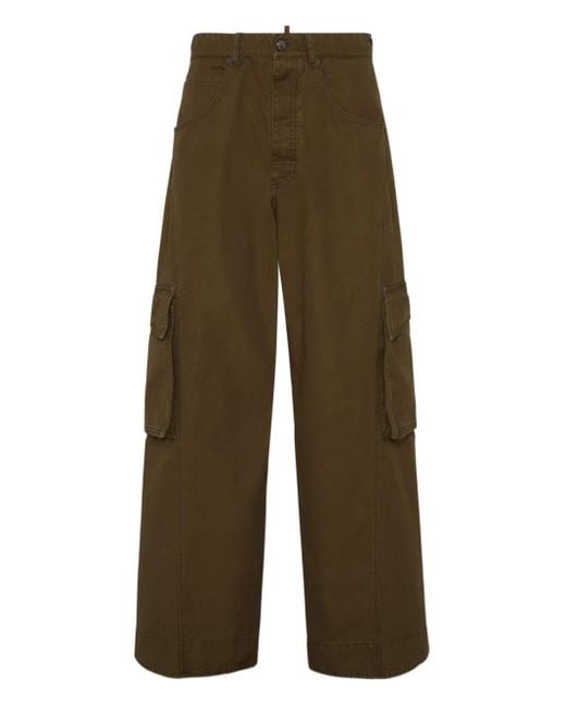 DSquared² Green Cargo Trousers for men