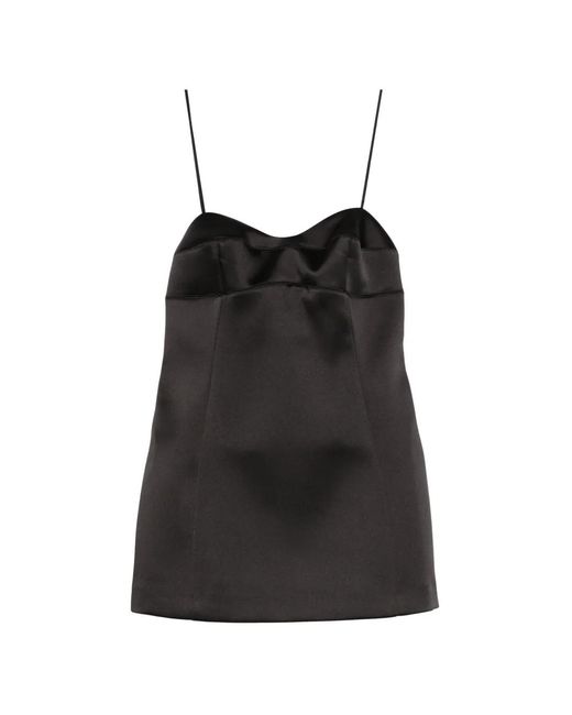 Rohe Black Spaghetti-Strap Sleeveless Top