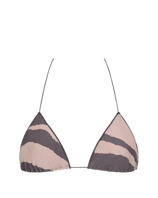 Tropic of C Natural C Zebra-Print Bikini Top