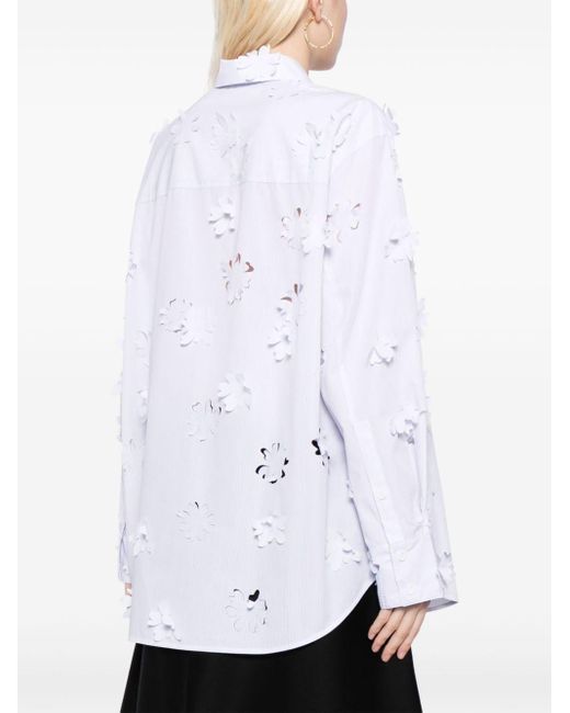 JNBY White Oversized Cut-out Shirt