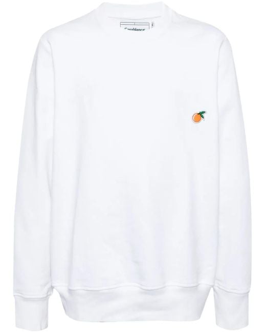 Casablanca White Appliqué Sweatshirt for men
