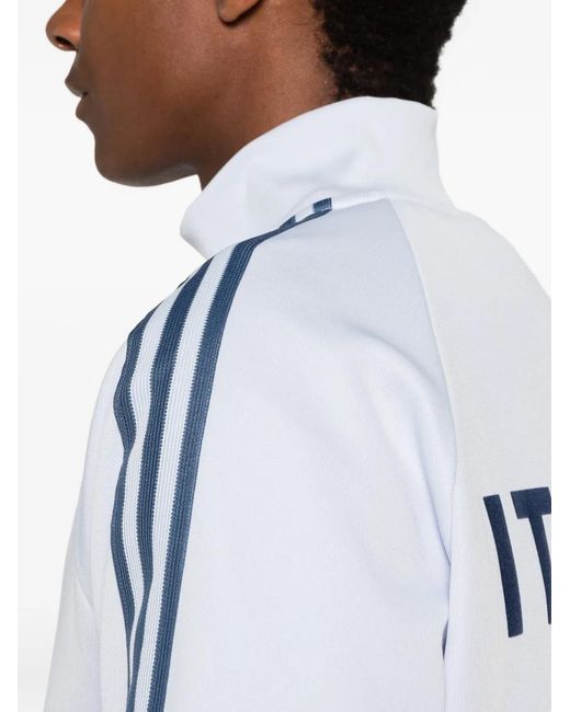 Adidas Blue X Italia Zipped Sweatshirt for men