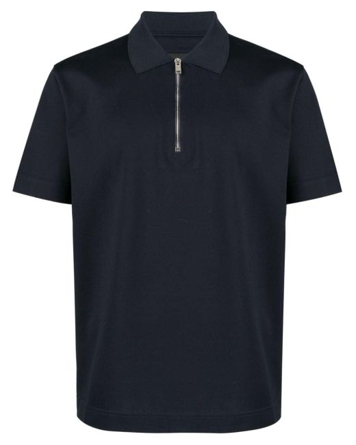Givenchy Blue Zipped Polo Shirt for men