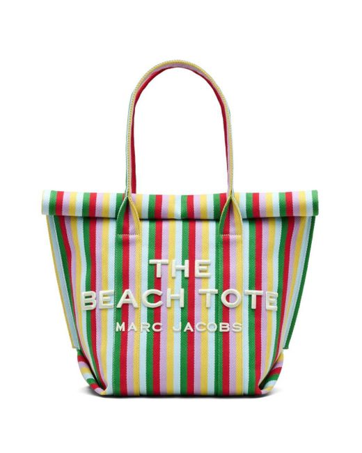 Marc Jacobs White The Woven Stripe Tote Bag