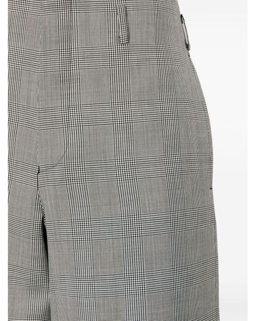 Comme des Garçons Gray Plaid-check Wool Shorts for men