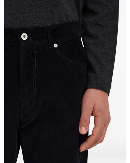 Ferragamo Black Corduroy Trousers for men