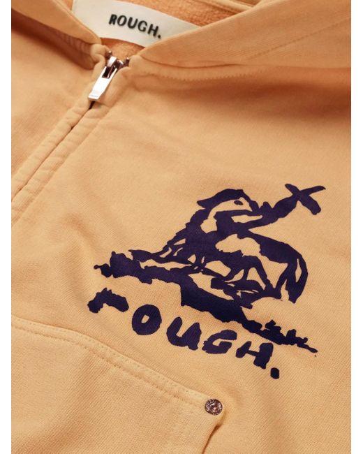 Sudadera con capucha y estampado gráfico ROUGH de color Natural