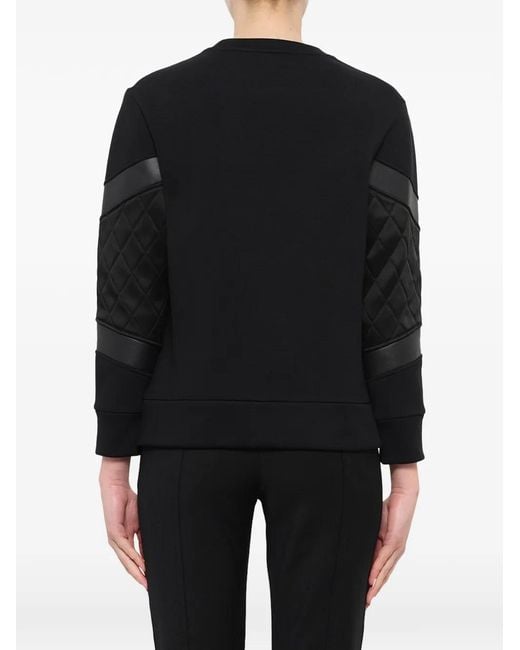 Neil Barrett Black Quilted Panelled Sweatshirt