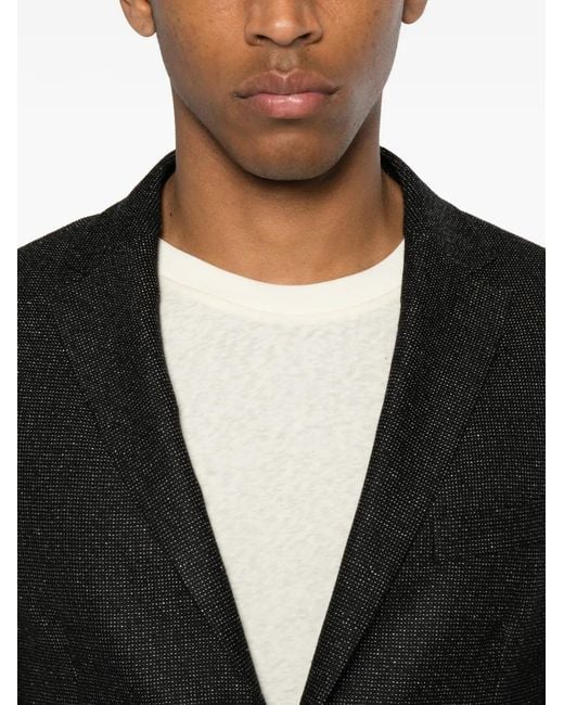Zegna Black Single-Breasted Blazer for men