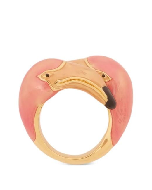 Chloé White Tropicus Toi Et Moi Flamingo Ring