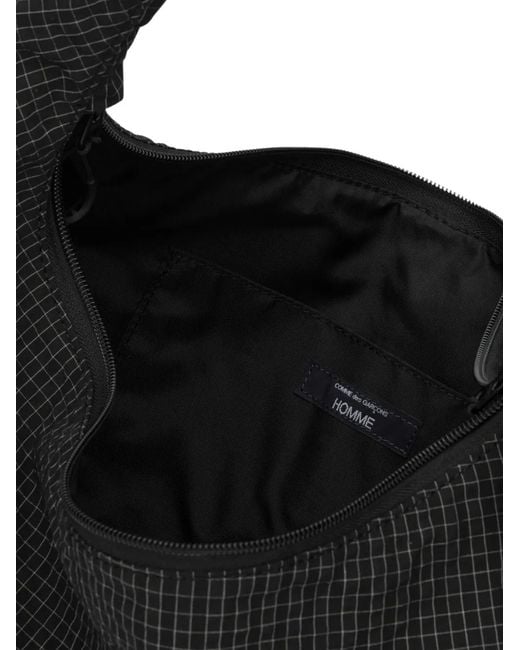 Comme des Garçons Black Grid-Pattern Shoulder Bag for men