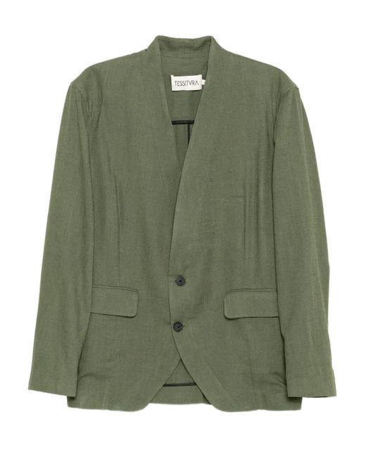 メンズ Tessitura Body Couture シングルジャケット Green