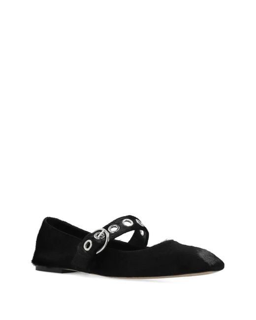 Aeyde White Eyelet Uma Flat Pumps