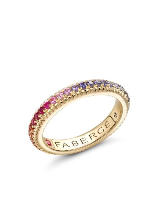 Bague Couleurs of Love Rainbow en or 18ct Faberge en coloris Metallic